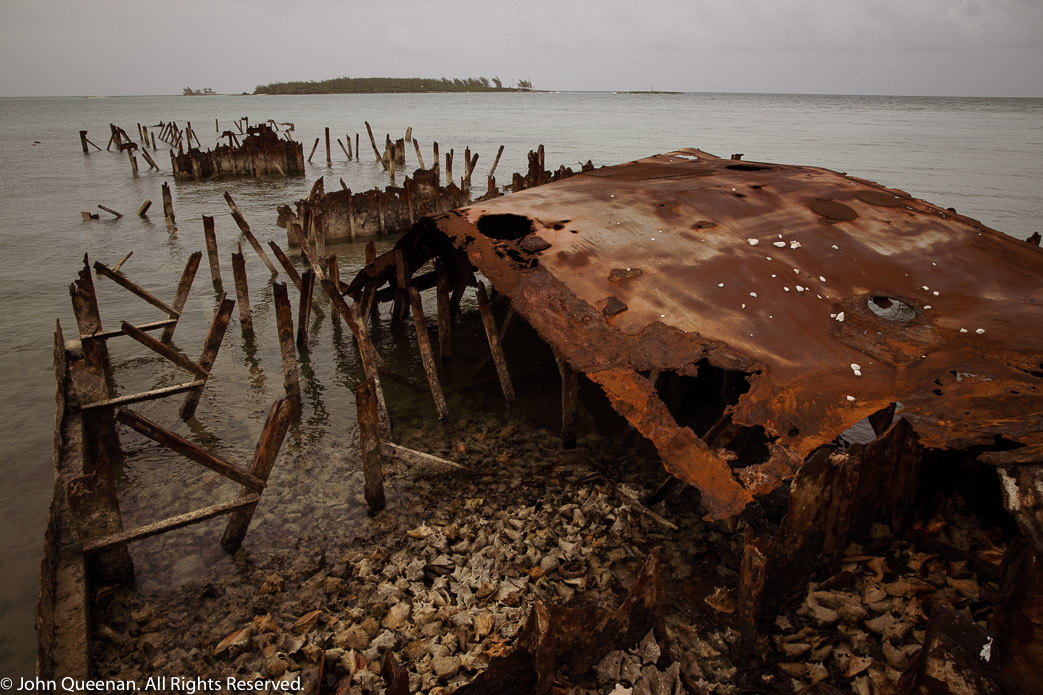 Rusty Sunken Barge, South Andros, Bahamas. 2020